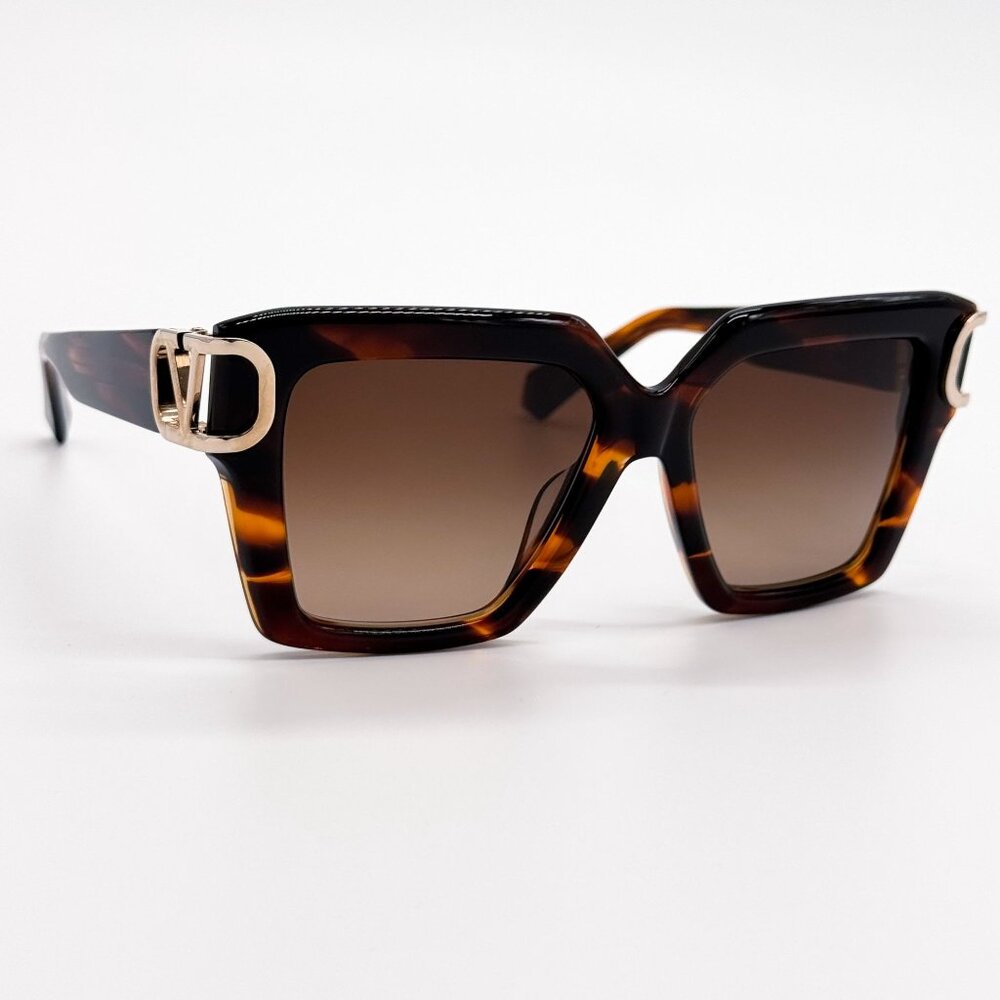 NEW VALENTINO SUNGLASSES VLS-107B HAVANA WOMEN EYEWEAR
